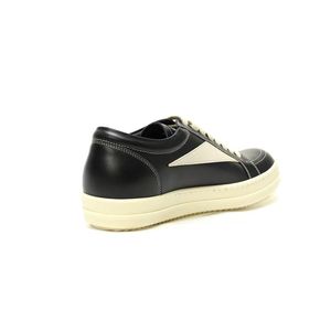 Chaussures de marche en cuir véritable noir, chaussures basses pour hommes, semelle épaisse, durables, chaussures décontractées, chaussures de skate tendance et à la mode - Product Image 2