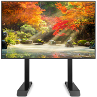 Soporte de TV Moderno Universal de Acero Aleado para Mesa, Dos Patas Resistentes, Capacidad de 68 kg, Compatible con Televisores de 55-90 Pulgadas, VESA Máxima 800x400, para Sala de Estar u Oficina