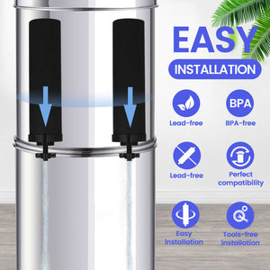 Hồng HUI NSF/ANSI 42 & 372 kích thước lớn 22 L epurateur D'eau xách tay thép không gỉ trọng lực lọc nước - Product Image 4