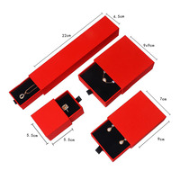 Papierbox Schmuckverpackung Großhandel Individuell Bedruckte Logo-Schmuckverpackung Rote Papier-Schubladenbox für Geschenke