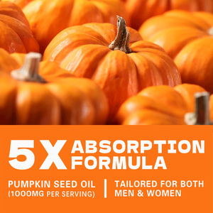 Cápsulas <span class=keywords><strong>de</strong></span> Aceite <span class=keywords><strong>de</strong></span> Semilla <span class=keywords><strong>de</strong></span> Calabaza <span class=keywords><strong>de</strong></span> 500 mg para el Apoyo <span class=keywords><strong>de</strong></span> la Próstata y la Vejiga, 120 Cápsulas/Botella - Product Image 6
