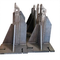 Base de fixation murale pour grue, fabrication directe usine, en acier Q355B haute résistance, plaque épaisse, renfort triangulaire, soudure complète, construction CNC