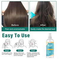 Spray capillaire texturisant au sel de mer et à la noix de coco - Spray au sel marin pour cheveux avec huile d'argan et algues marines