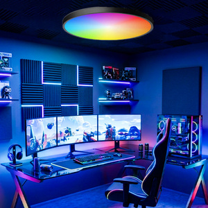 ไฟเพดาน <span class=keywords><strong>LED</strong></span> RGB อัจฉริยะทันสมัย ควบคุมด้วยสวิตช์อะคริลิก ให้ค่า CRI สูง Ra80 ปรับความสว่างได้ เหมาะสำหรับห้องนอน ห้องเล่นเกม และห้องอีสปอร์ต - Product Image 2