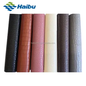 new design fashion embossed PVC synthetic leather fabric crocodile pattern for bag NEW DESIGN 0.8mm