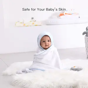Bebek kapşonlu havlu toptan fabrika fiyat % 100% pamuk bebek havlu bebek oyuncak battaniye