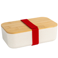 Boîte à lunch portable en paille de blé, matériau sûr, avec anneau d'étanchéité, couvercle en bambou étanche, 1-3L, pour conservation des aliments, couteau, fourchette, cuillère, facile à nettoyer