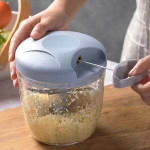 Jili Hand Chopper <b>Vegetable</b> Fruit Twist Manual Garlic Crusher <b>Cutter</b> 3-Piece Stainless Steel Eco-Friendly Modern Tools - Product Image 4