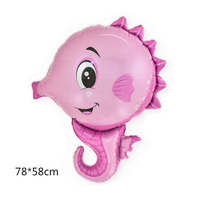 Ballons en aluminium en forme d'animaux marins : Requin, Baleine, Pieuvre, Crabe, Homard, Hippocampe, Créatures marines pour décorations de fête d'anniversaire d'enfants