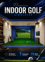 Système de simulation de golf commercial en intérieur avec projecteur, caméra haute vitesse, équipement d'entraînement de golf