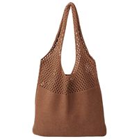 Sac fourre-tout de plage en maille au crochet, sac fourre-tout Boho esthétique de vacances d'été en tricot pour femmes