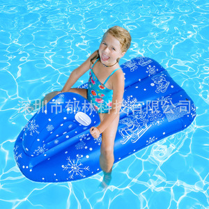 <b>Inflatable</b> Kids Ride On Float Boat With Snowflake Design For Pool Fun - Product Image 4