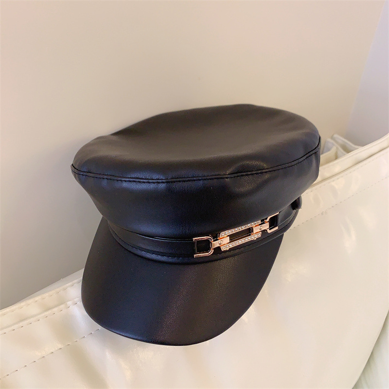 Misa Harada newsboy cap with rhinestone buckle Shop Our Women main image 2