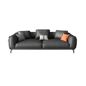 Kantoor Sofa Sets Stijl Moderne Rechthoek Sectionele Sofa Kantoorbankstel Meubels Chinese Hot Selling Nieuwste Design Leer