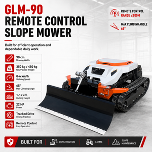 Livraison Gratuite Tondeuse Robot à Chenilles en Caoutchouc avec Moteur Thermique Télécommandée Mini Autotractée - Product Image 2