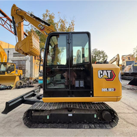 Excavatrice minière Caterpillar d'occasion CAT305.5E2 5,5 tonnes, mini-excavatrices CAT d'occasion 5 tonnes 303.5 305.5 306E2 en stock