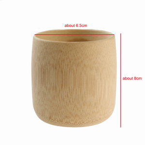 Eco friendly logo personalizzato naturale biodegradabile riutilizzabile tazza di vino in fibra di bambù tazza di bambù da tè fatta a mano - Product Image 2