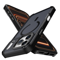 Coque antichoc mate pour téléphones portables en TPU+PC avec boutons plaqués et aimant puissant pour iPhone 17 Pro Max