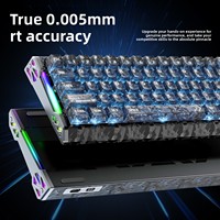Kabel e-sports pola serat karbon R68HE, keyboard mekanik RGB tahan air 8K dengan sumbu magnetik untuk game