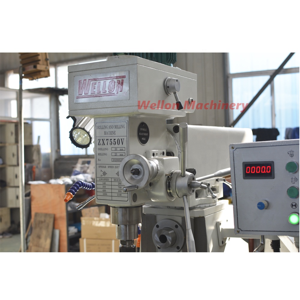 Milling Drilling Machine ZX7550V with Variable Speed Mill Head