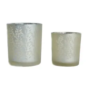 Groothandel Lege Aangepaste Hoge Kwaliteit Kerst Kaars Pot Gele Kleur Cilinder Kandelaar Met Deksel Voor Decoratie
