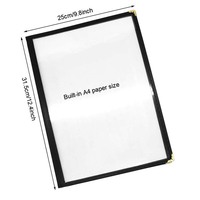 Menu de café EXPRESS, couverture 11x8,5 pouces, double, 4 vues, plat, de Yimi, PU+PVC, pour café et restaurant
