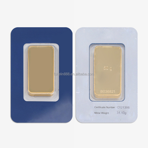 Barres <span class=keywords><strong>en</strong></span> laiton plaqué <span class=keywords><strong>or</strong></span> non magnétiques pour artisanat métallique, 2.5/5/10/15.5/20/1oz/50/100g, <span class=keywords><strong>en</strong></span> emballage blister - Product Image 6