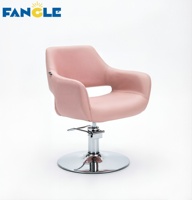 Fauteuils de coiffure de luxe marron, modernes, portables, avec appui-tête, pour salon de beauté et barbier, prix de gros, réglables en hauteur