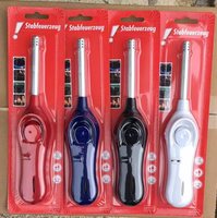 Briquet à gaz rechargeable de haute qualité, coupe-vent, flamme bleue, avec fonction torche, idéal pour les cadeaux d'affaires
