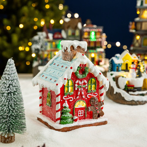 Décorations de Noël en <span class=keywords><strong>sapin</strong></span> de pin, <span class=keywords><strong>train</strong></span> rotatif lumineux, boîte à musique, arbre de Noël, bonhomme de neige, ornement de bureau, cadeau de Noël - Product Image 4
