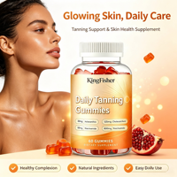 KingFisher OEM Zonnebank Gummies Supplement Suiker Vrij Astaxanthine Lycopeen voor Stralende Huid Natuurlijke Formule Groothandel