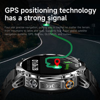 Montre connectée GPS robuste pour l'extérieur AK102 1100mAh, appels, altimètre, boussole, étanche IP68, tracker d'activité pour hommes OEM