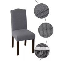 Housse de chaise de salle à manger de haute qualité et de haute qualité, en tricot élastique, housse de protection de meubles, housse de chaise de salle à manger/hôtel