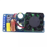 Carte amplificateur numérique monocanal de haute qualité IRS2092S 500W Module amplificateur de puissance Hi-fi de classe D avec ventilateur pour haut-parleurs