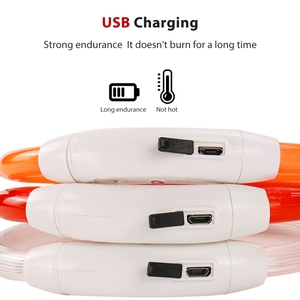 Accessoires pour chiens Collier de chien étanche et lumineux pour animaux de compagnie, rechargeable par USB, sécurité nocturne, lumineux et lumineux - Product Image 3