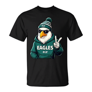 Camiseta Eagles Fly, sudadera negra con diseño de águila con gafas de sol y sombrero - Product Image 2