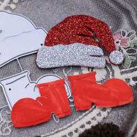 Chapeau de père noël et bottes matrices de découpe en métal métal acier au carbone bricolage Scrapbooking Album Photo décoration artisanat Cutter