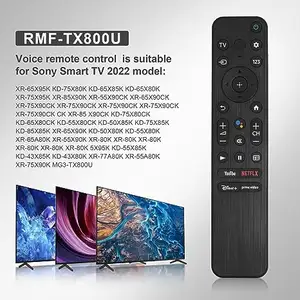 Remote Control suara TV RMF-TX800U pengganti, cocok untuk TV Sony 4K 8K Ultra HD LE Smart Model Google TV-2022, RMF-TX900U