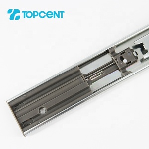 Topcent Furniture Hardware full extension 3 Fold Soft Closing rail runners Cabinet Metals drawer slides ball bearing