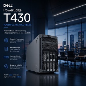 Высокопроизводительный сервер <span class=keywords><strong>Dell</strong></span> T430 <span class=keywords><strong>Tower</strong></span> с двумя сокетами Intel Xeon E5-2600 Series, 12 слотов DDR4 DIMM, корпоративный сервер - Product Image 1