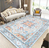 Tapis persan iranien pliable imprimé antidérapant 3D pour le salon, tapis doux taille personnalisée tapis rouge vintage pour la décoration intérieure