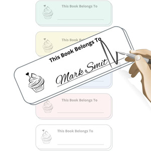 Etiquetas de libros personalizadas Cupcake este libro pertenece a pegatinas etiqueta personalizada pegatina <span class=keywords><strong>para</strong></span> niños libros escolares o <span class=keywords><strong>biblioteca</strong></span> - Product Image 4