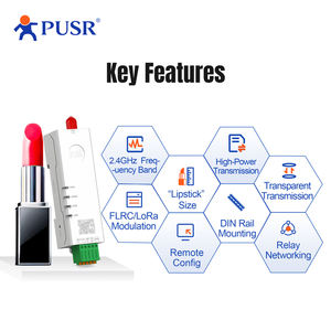 ממיר PUSR טורי ל-LoRa אלחוטי, נקודה לנקודה, נקודה למספר נקודות, שבב SX128x, שידור נתונים אלחוטי, Watchdog DR124 - Product Image 3