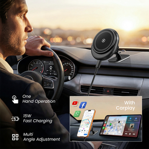 15W Fast Charging Magnet Car Dashboard Windshield Mobile Phone Holder for <strong>iphone</strong> Car Magnetic Phone Mount Wireless <strong>Charger</strong> - Product Image 2