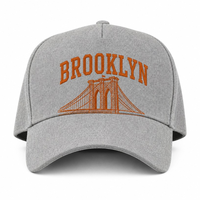 Casquette de baseball personnalisée avec broderie Old English, 5 panneaux, visière incurvée, style Dad Hat, streetwear urbain West Coast, vente en gros, faible MOQ