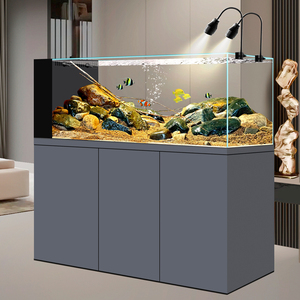 Acuario de cristal ultra transparente con filtro inferior para sala de estar, ideal para <span class=keywords><strong>Ranchu</strong></span> y paisajes acuáticos de arroyo - Product Image 3