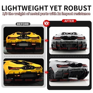 ลิ้นดิฟฟิวเซอร์หลังคาร์บอนไฟเบอร์แบบแห้งสำหรับ Lamborghini Revuelto รุ่น MSY สไตล์กันชนหลัง อะไหล่ตกแต่งรถยนต์ - Product Image 2