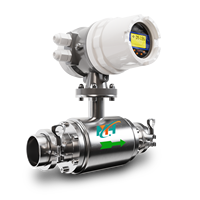 Débitmètre électromagnétique sanitaire à commande intelligente pour liquides alimentaires, boissons, OEM personnalisable, haute précision (+/-0,2%), IP68 KFBST