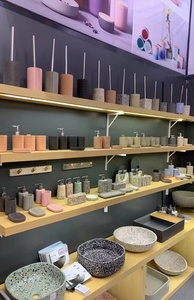 Ensemble d'accessoires de salle de bains en résine <span class=keywords><strong>rose</strong></span>, distributeur de lotion, <span class=keywords><strong>savon</strong></span>, gobelet, <span class=keywords><strong>porte</strong></span>-brosse à dents de toilette, <span class=keywords><strong>porte</strong></span>-brosse, 20 pièces bon marché - Product Image 4