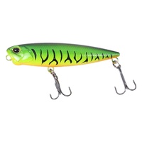 Vente en gros Leurre crayon 7,5 cm 8,5 g, surface, en ABS, yeux 3D, 2 hameçons triples pour achigan, perche, brochet, eau douce, 5 couleurs